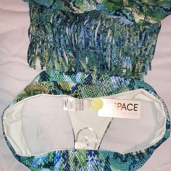 L*Space Audrey Fringe Snakeprint Bikini - Picture 6 of 8